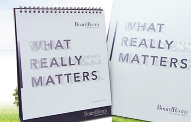 Corporate Brochure and Desktop Calendar Design for Boardroom