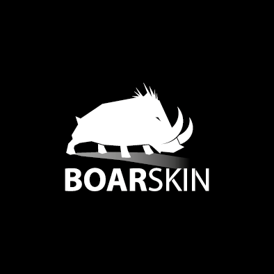 boarskin logo boar white