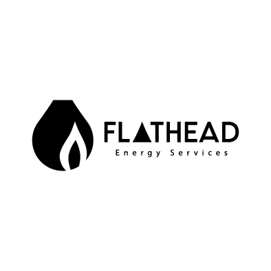flathead energy services logo oil fire burn black