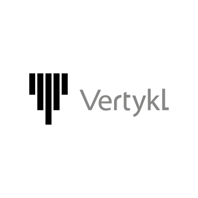 vertykl logo v vertical bars greyscale
