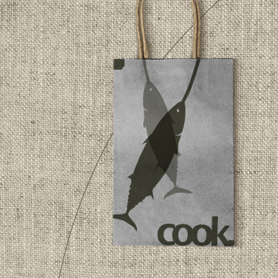 cook visual identity paper bag