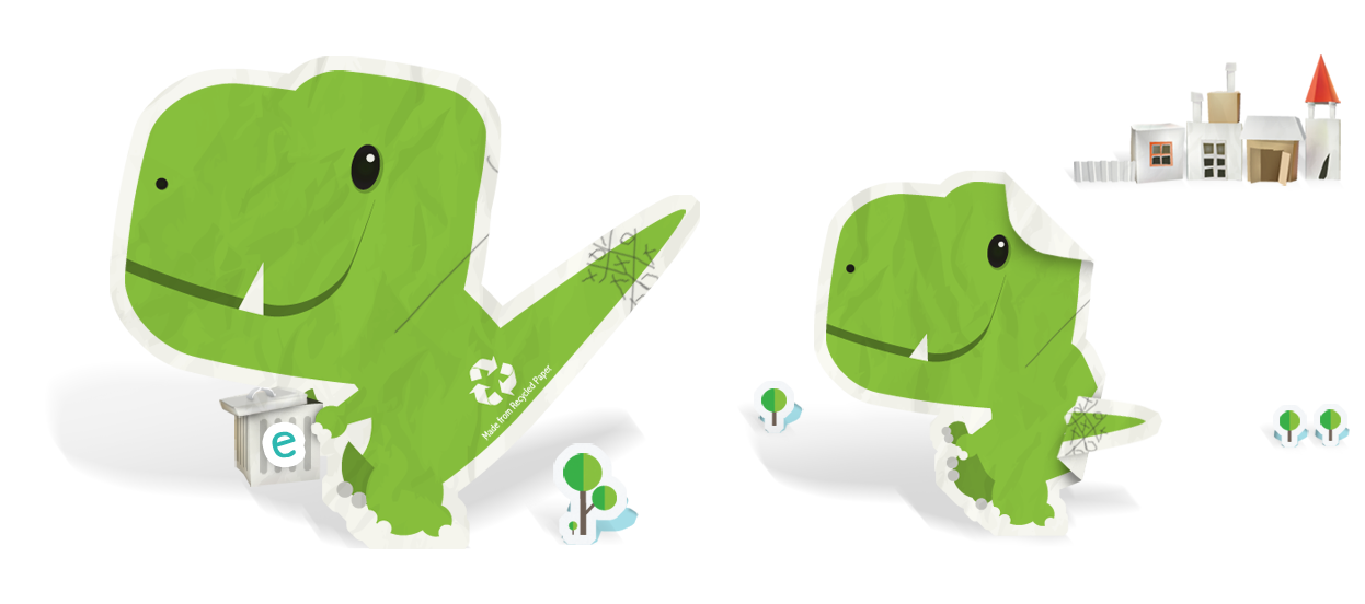 brand mascot design illustration dinosaur scrap paper