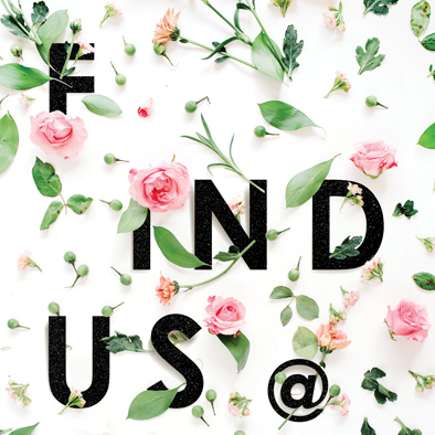 florist poster design find us at