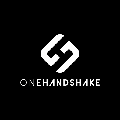 onehandshake app logo h s white