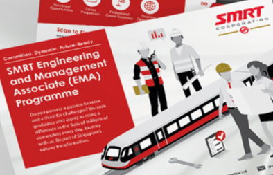 Engineering and Management Associate (EMA) Programme Flyer Design for SMRT Corporation