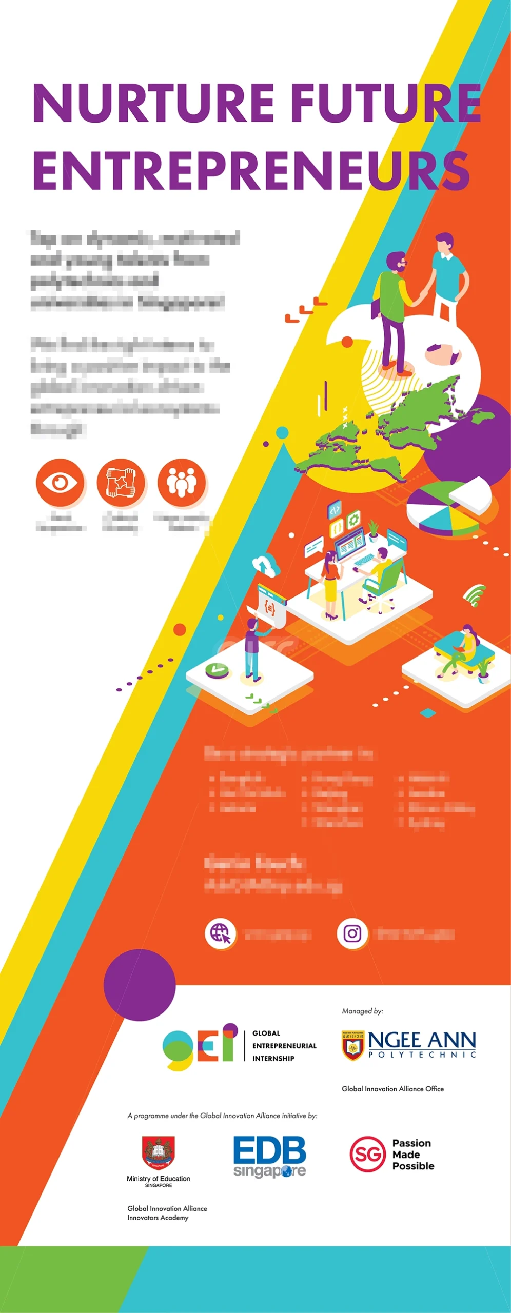 gei partner publicity pull up banner design