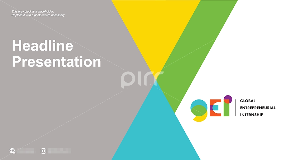 gei powerpoint template design cover with image