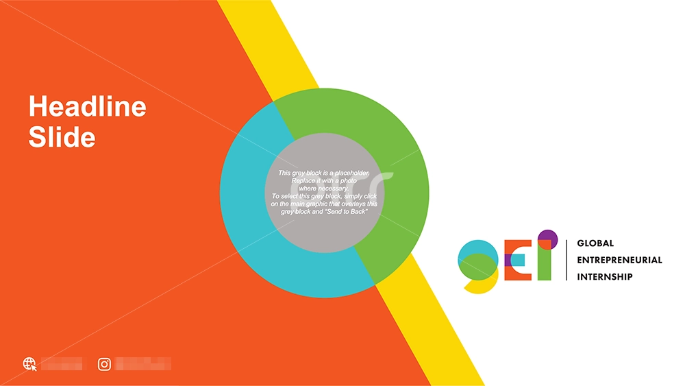 gei powerpoint template design separator with image