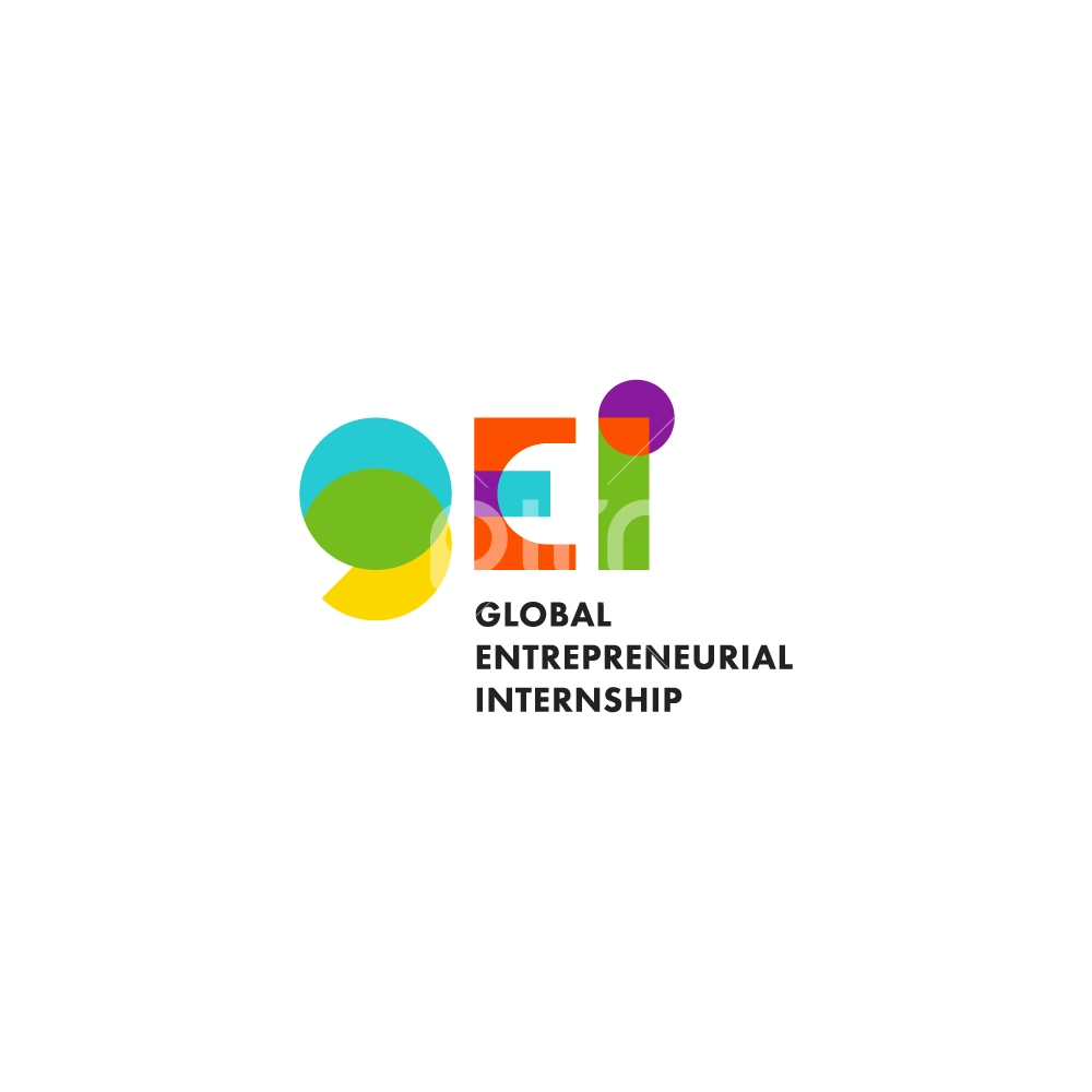global entrepreneurial internship logo design full colour vertical